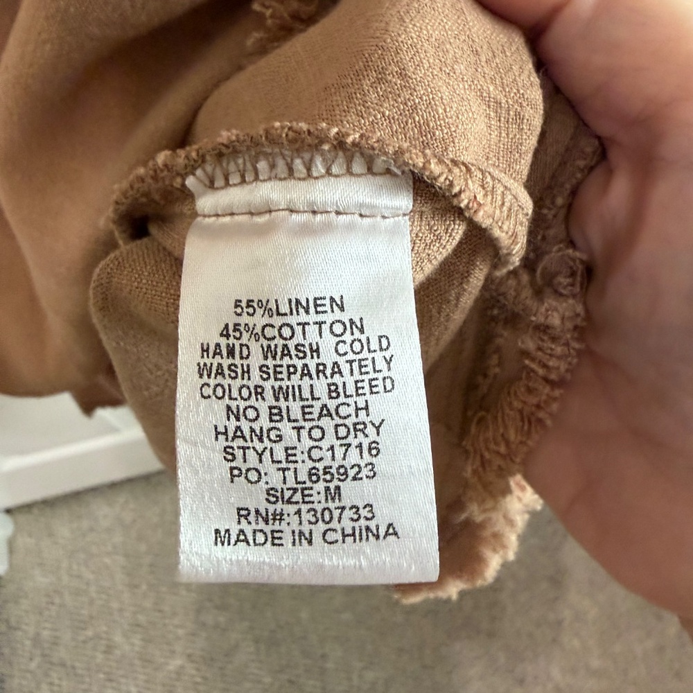 UMGEE HIGH LOW LINEN BLEND DRESS SIZE M - Picture 5 of 6